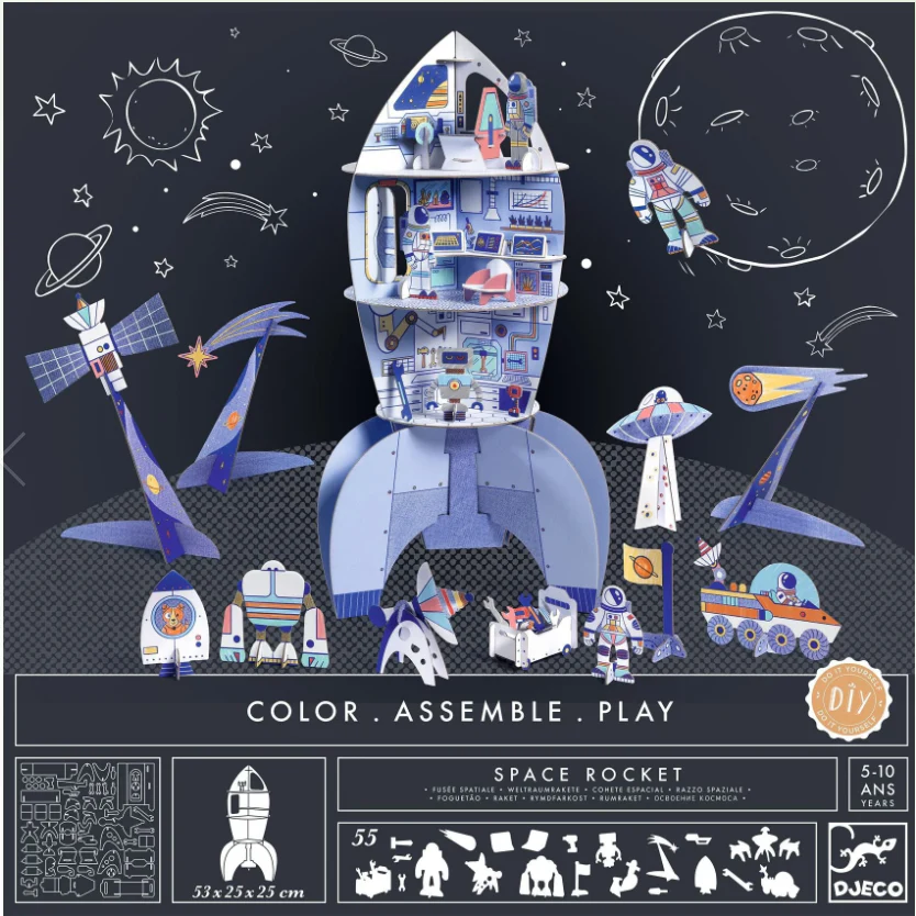 DIY | Color Assemble Play Space Rocket