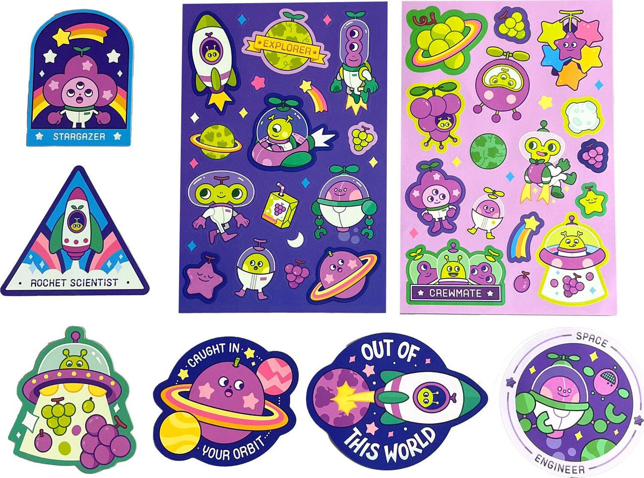 Stickiville Stickers: Galaxy Grapes - Scented