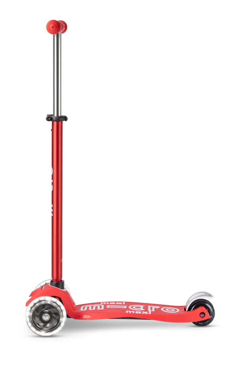 Micro Maxi Foldable LED Scooter - Berry Red