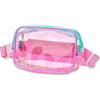 Color Block Clear Belt Bag