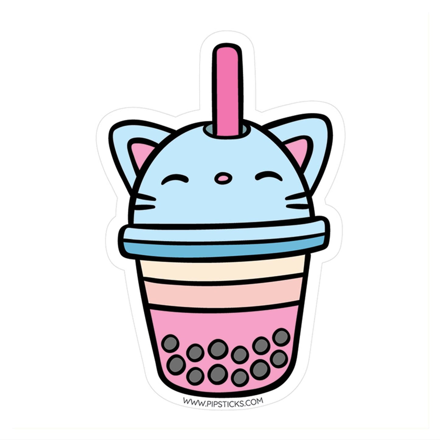 Boba Kitty Vinyl Sticker