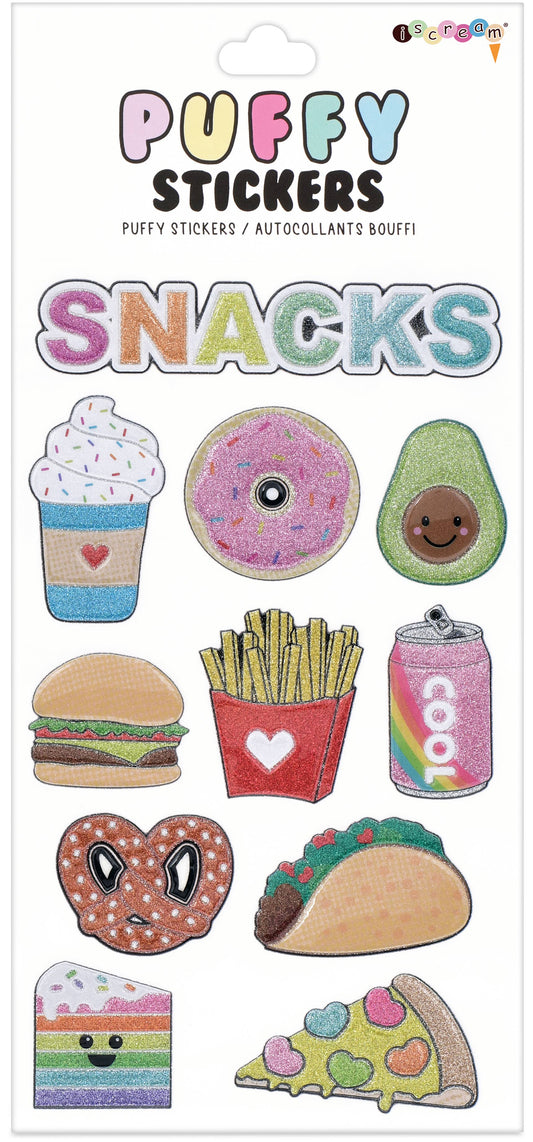 Snack Puffy Stickers