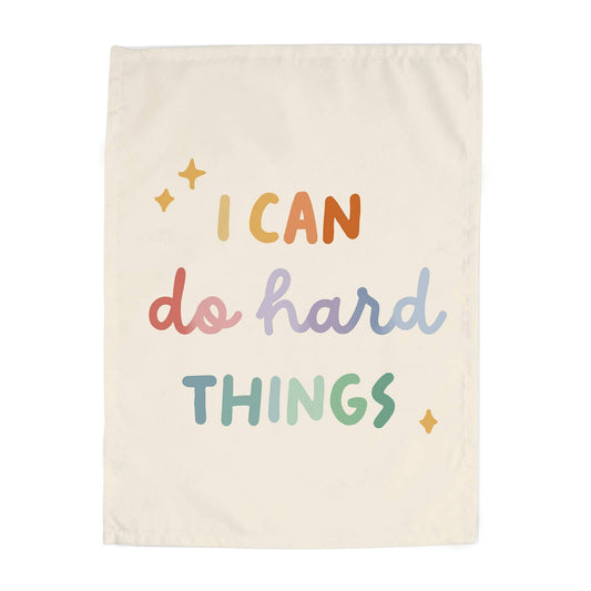 Rainbow | I Can Do Hard Things Banner | Original 26x36"