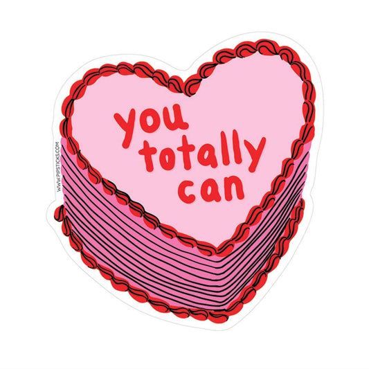 Totally Can Cake Vinyl Sticker