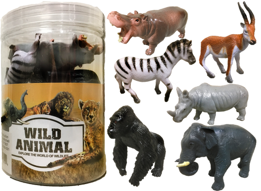 Wild Zoo Animals 3" Figurine Toy Assortment Collection Set