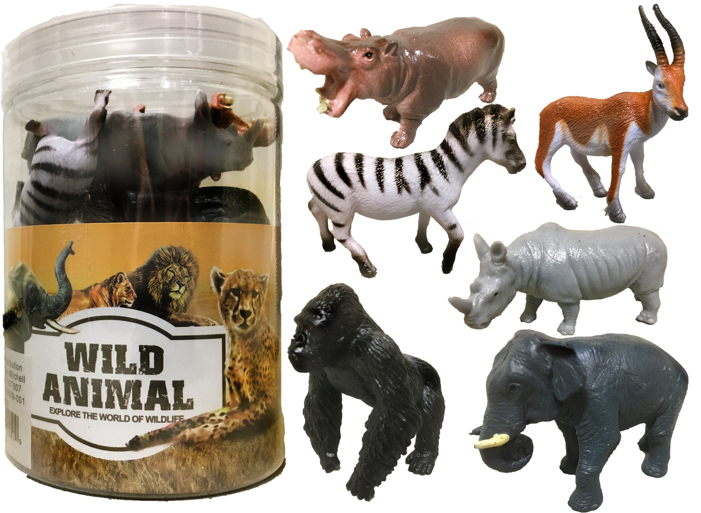 Wild Zoo Animals 3" Figurine Toy Assortment Collection Set